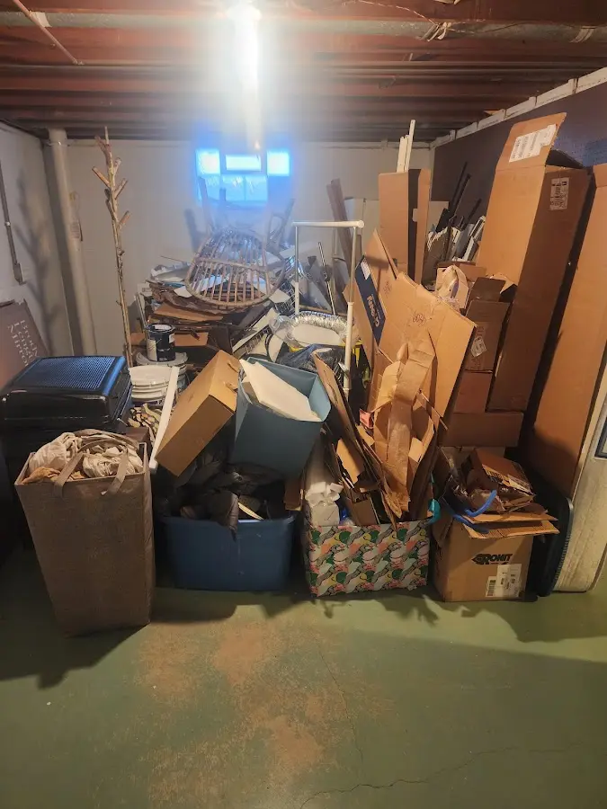 Roll-off dumpster container at job site for Roll Off Dumpster Rental in Ridgewood village